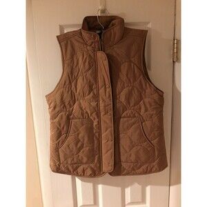 Croft & Barrow The Classic Quilted Vest Medium Full Zipper & Snap Poly New G5